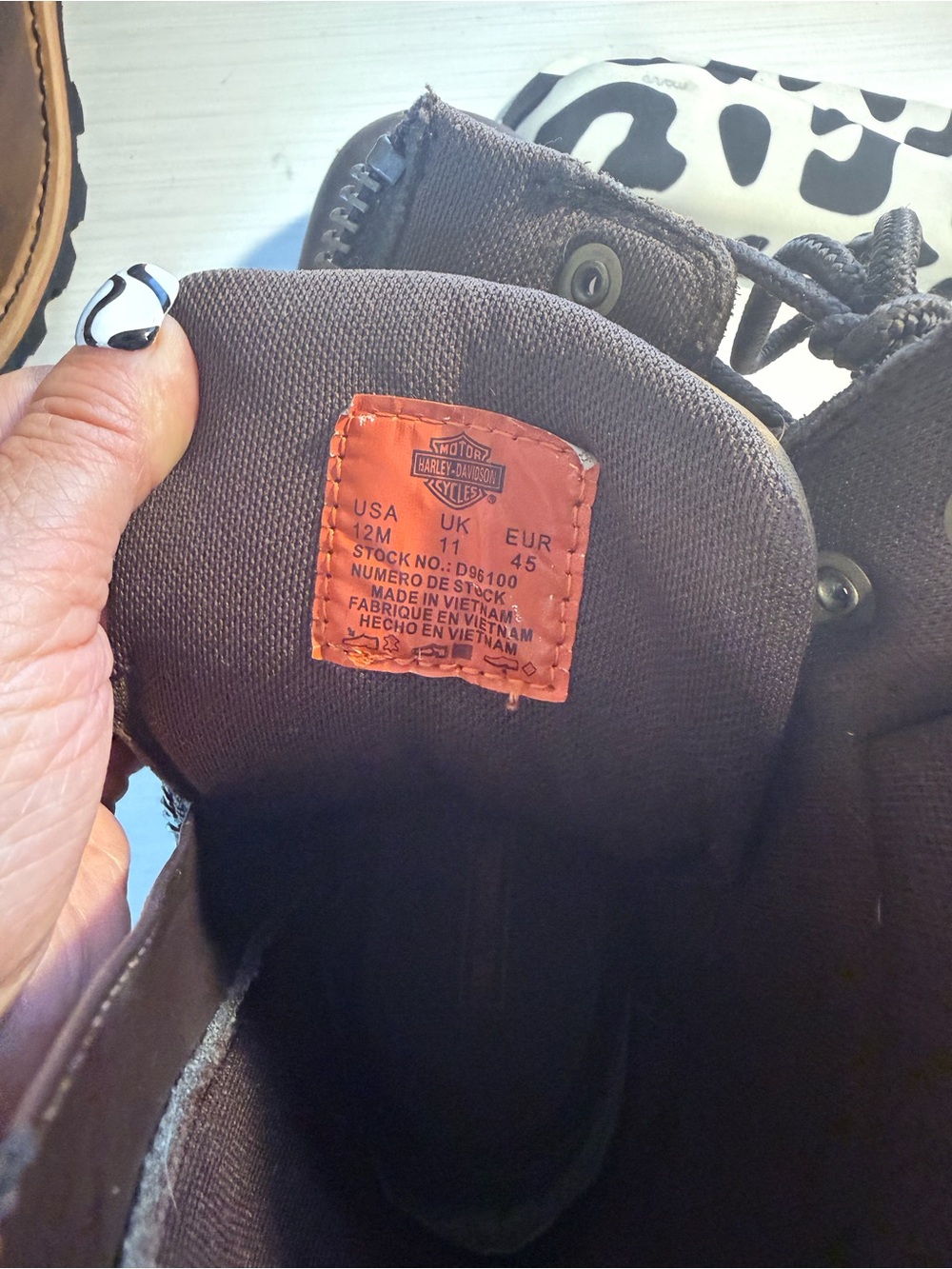 Harley-Davidson Brown Leather Lace-Up Work Boots Size 12 - Picture 5 of 6